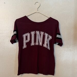 PINK Victoria's Secret Maroon Tee